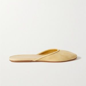 The Row Sleeper Leather Slippers Calf Leather in Oyster